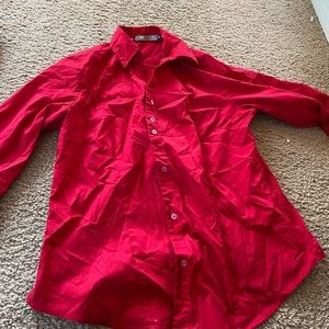 💜Red Button Down💜
